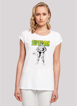EXTENDED SHOULDER футболка DC COMICS SUPERMAN MONO ACTION POSE - футболка print