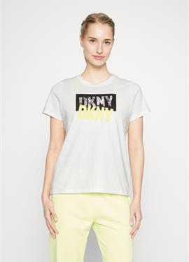 Шорты SLEEVE FALLING DROPOUT GRAPHIC TEE - футболка print DKNY