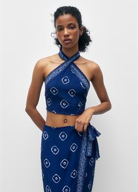 PRINTED HALTER - блузка