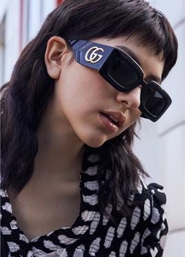 GG NARROW RECTANGULAR ACETATE SUNGLASSES - солнцезащитные очки