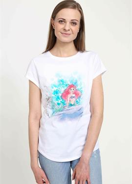 THE LITTLE MERMAID WATERCOLOR SPLASH - футболка print