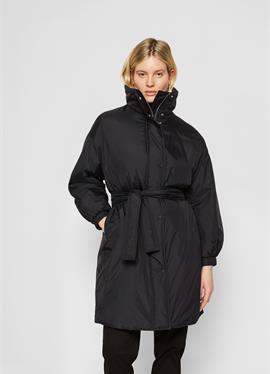 COAT PADDED OVERSIZED BELTED STAND-UP COLLAR - зимнее пальто