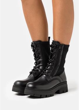 CHUNKY COMBAT LACEUP ZIP - Plateaustiefelette