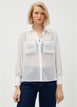TRANSPARENT LONG SLEEVE - блузка рубашечного покроя