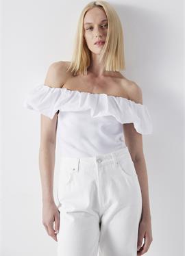 SLIM CUT DRAPED STRAPLESS - блузка