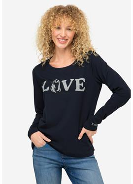 Стандартный крой LOVE PRINT RUNDHALS - футболка с длинным рукавом