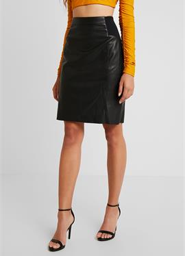 VMBUTTERSIA COATED SKIRT - юбка-карандаш