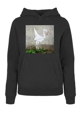 ORIGAMI BIRD - пуловер с капюшоном