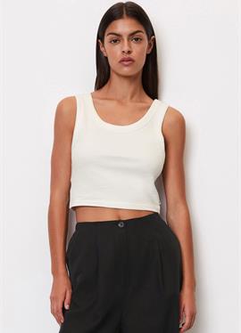 SLEEVELESS ROUNDNECK SLIM FI CROPPED - топ