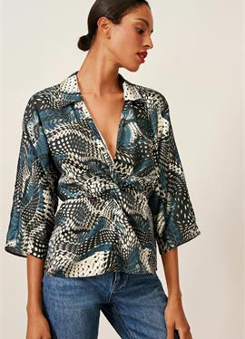 COLLAR TWIST FRONT BLOUSE - блузка