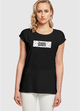FRIDA KAHLO STRONG WOMEN 3 EXTENDED SHOULDER TEE - футболка print