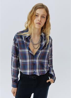 WITH PLAID AND STUDS - блузка рубашечного покроя