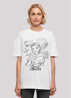 DISNEY BEAUTY AND THE BEAST COLLAGE SKETCH - футболка print