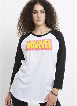 MARVEL CLASSIC LOGO DRIP - футболка с длинным рукавом