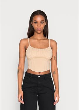 BARE RUCHED BUST SEAMED WAIST - топ