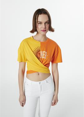 COLORBLOCK WITH WAIST TIE - футболка print