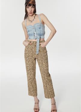 MOM FIT LEOPARD PATTERNED - брюки