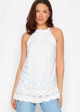 BRODERIE ANGLAISE HALTER NECK - блузка