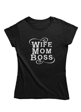 WIFE MOM BOSS - футболка print