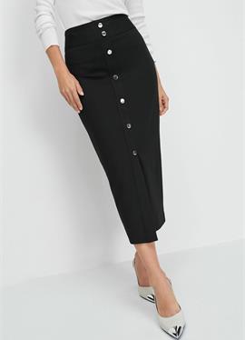 TAILORED GOLD BUTTON DETAIL MIDI - юбка-карандаш