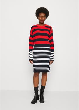 COLORBLOCK STRIPE DRESS - вязаное платье