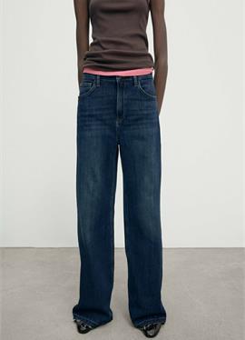 HIGH-WAIST WITH FRAYED HEMS - Flared джинсы