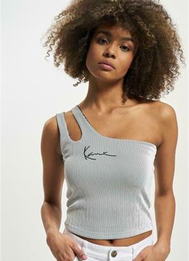 KW232-015-1 KK SMALL SIGNATURE ONE SHOULDER - топ