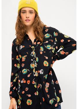 BOXY FIT FLOWER PRINT воротник LANGARM - блузка рубашечного покроя