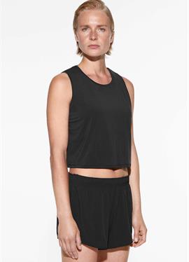 CROPPED MICROPERFORATED TECHNICAL SLEEVELESS - топ