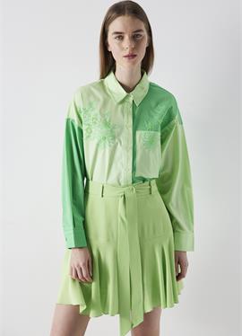 IPEKYOL свободный крой BLOCK WITH FLORAL EMBROIDERY - блузка рубашечного покроя