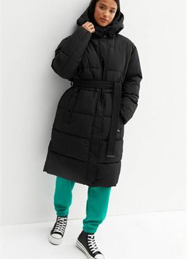 PETITE HOODED BELTED PUFFER - WINTER COAT - зимнее пальто