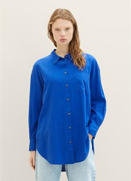 Блузка рубашечного покроя с LEINEN - блузка рубашечного покроя