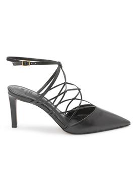 SIGNATURE LEATHER CAGED KNOT HEELS - женские туфли