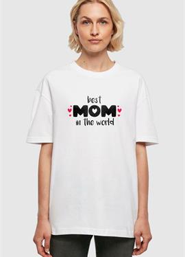 MOTHERS DAY - BEST MOM в THE WORLD OVERSIZED BOYFRIEND TEE - футболка print