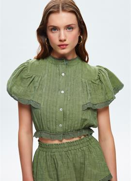 LACE DETAILED - блузка рубашечного покроя