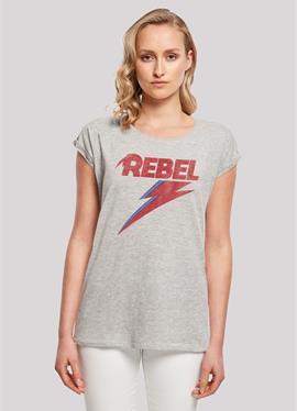 DAVID BOWIE DISTRESSED REBEL - футболка print