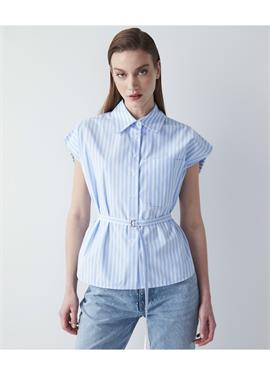 Стандартный крой POPLIN WITH THIN BELT ACCESSORY - блузка рубашечного покроя