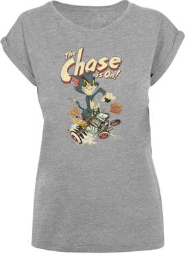 EXTENDED SHOULDER TOM AND JERRY TV SERIE THE CHASE IS ON - футболка print
