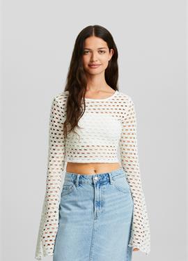 FLARED SLEEVES CROPPED - кофта