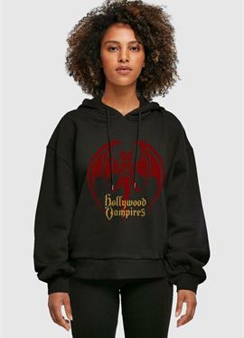 HOLLYWOOD VAMPIRES BAT LOGO OVERSIZED - пуловер с капюшоном