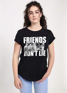STRANGER THINGS CAST FRIENDS DON'T LIE - футболка print