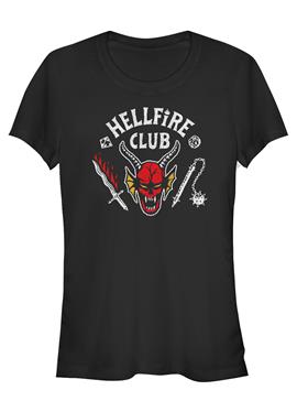 STRANGER THINGS HELLFIRE CUT - футболка print