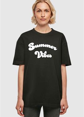 SUMMER VIBES OVERSIZED BOYFRIEND TEE - футболка print