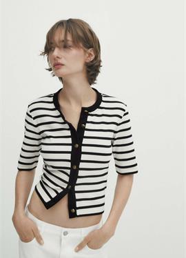 STRIPED WITH BUTTONS - вязаная кофта