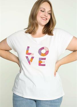 PERLENBESETZTES LOVE - футболка print