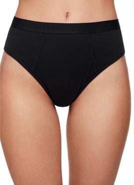 2 PACK HIGH-WAISTED BRAZILIAN WITH LOGO - трусики-слипы