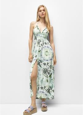 LONG FLOWING STRAPPY PRINTED - макси-платье