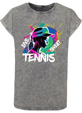 TENNIS LOVE SWEAT ACID WASHED - футболка print