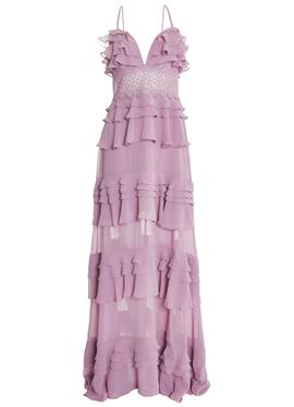 THE SOPHIA WATERCOLOUR PLUNGE FRONT TIERED RUFFLE MAX - Ballkleid