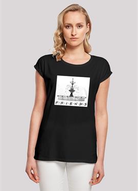 EXTENDED SHOULDER 'FRIENDS TV SERIE FOUNTAIN SKETCH' - футболка print